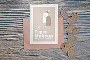 A5 Paper Mockups with autumn themes, a Print Template by shahsoft (Thumbnail 2 of 3)