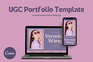 Purple UGC Portfolio Template Canva, a Websites & App Template by The Chaos Project
