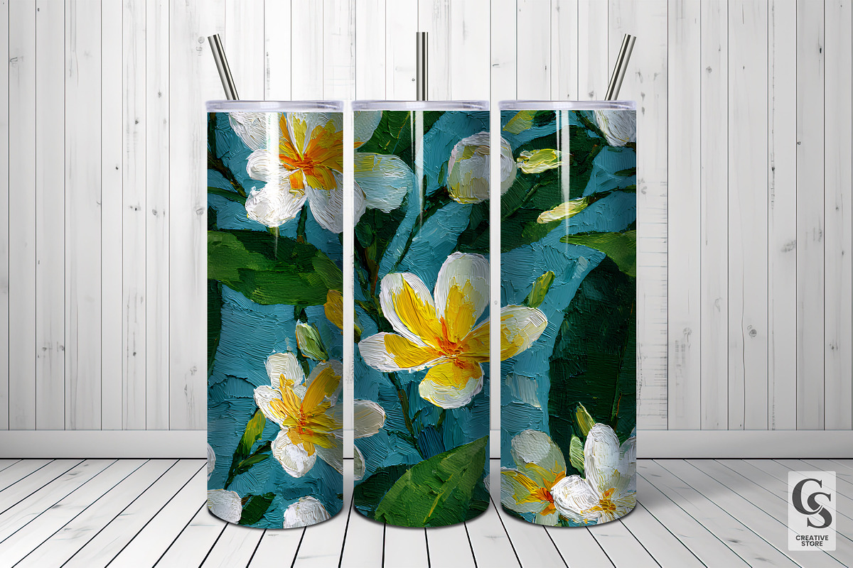 Impasto Painted Plumeria Pattern, a Pattern Graphic by Creative Store (Photo 5 of 5)