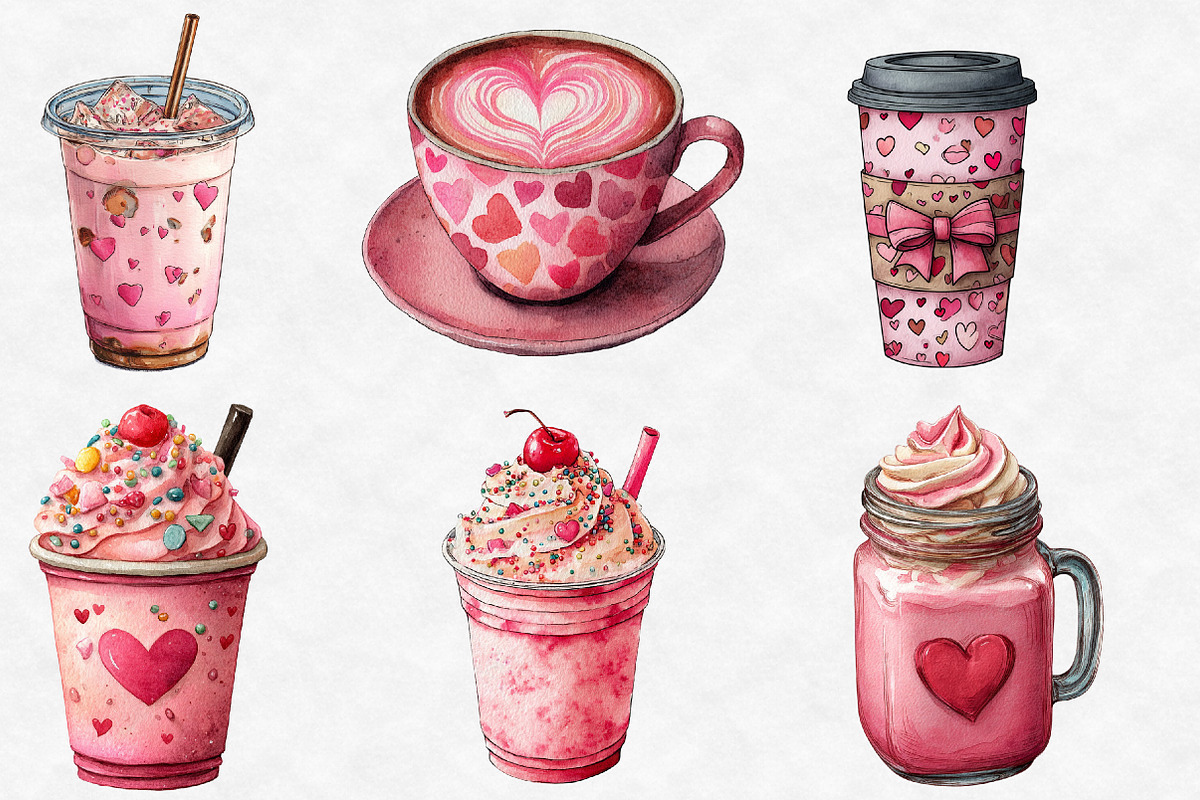 Valentine Coffee PNG Clipart, an Illustration by Designworld (Photo 4 of 5)