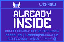 Already Inside font