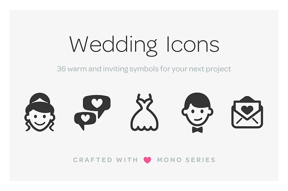 Mono Icons Wedding