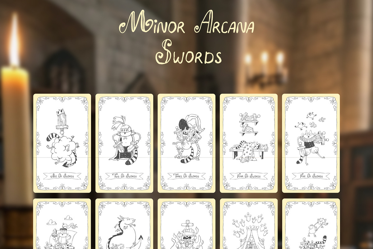 Medieval Doodle Tarot Deck Step, an Illustration by Anastasiya Klempach (Photo 7 of 9)