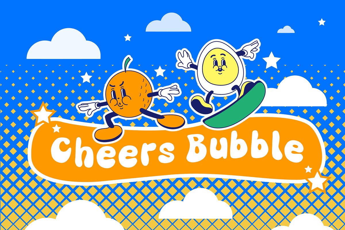 Cheers Bubble Font, a Handwritten Font by Fourshape (Photo 1 of 5)