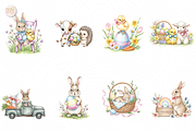 Pastel Retro Easter PNG Clipart Set,, an Animal Illustration by KennedyStudio (Thumbnail 2 of 4)