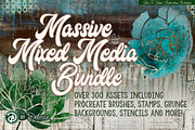 Mixed Media Procreate Bundle, a Brushes & More by DeloresArt (Thumbnail 1 of 45)