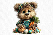 Whimsical Easter Animal Clipart, an Illustration by Craft Nest (Thumbnail 10 of 11)