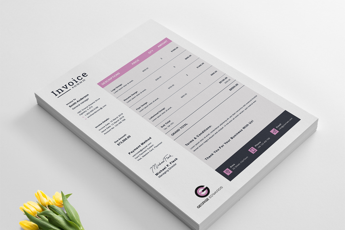 Invoice, a Stationery Template by TelaTemplates (Photo 8 of 8)