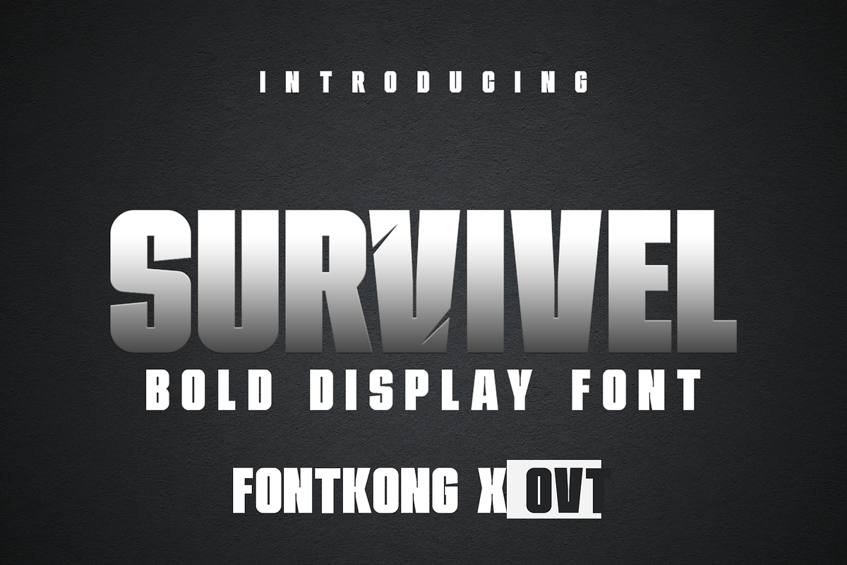 Survivel - Bold Display Font, a Sans Serif Font by overlaytemplates (Photo 1 of 6)