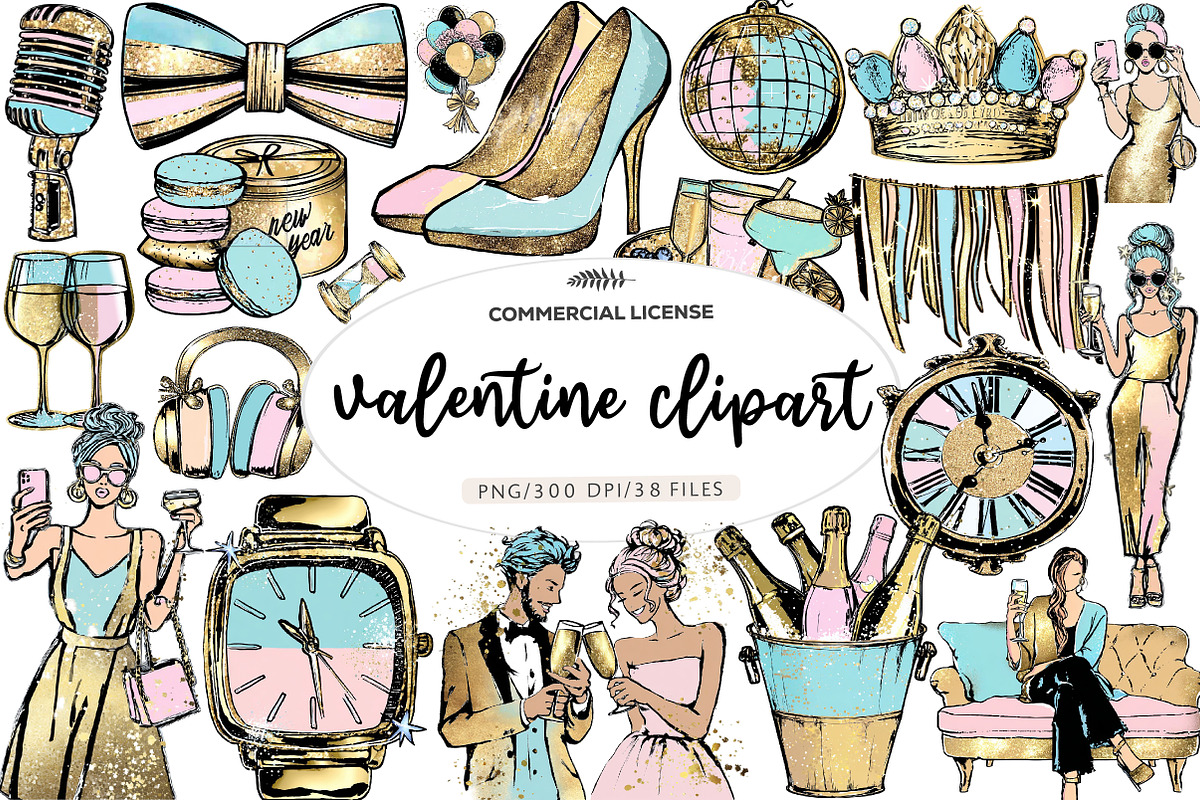 valentine clipart, an Illustration by CreationArt (Photo 1 of 7)
