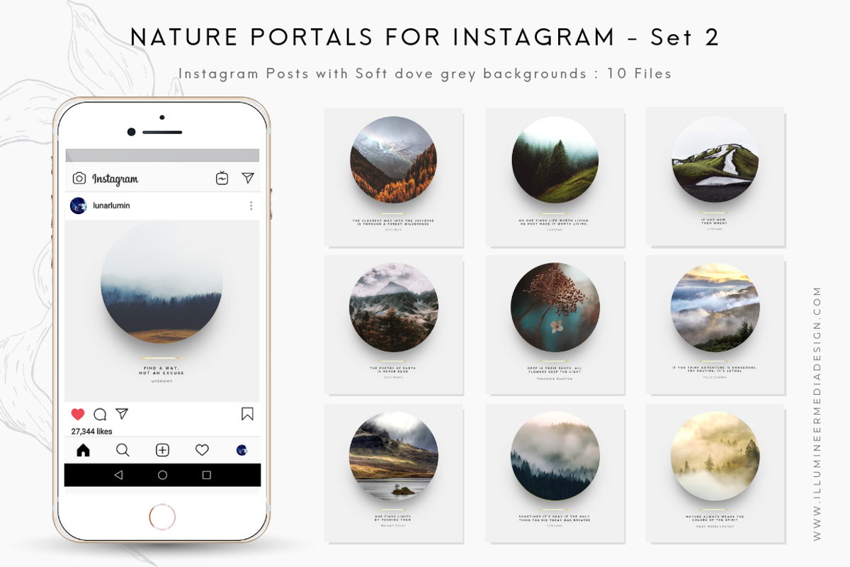 Nature Portals for Instagram & FB, a Social Media Template by Illumineer Media & Design (Photo 7 of 13)