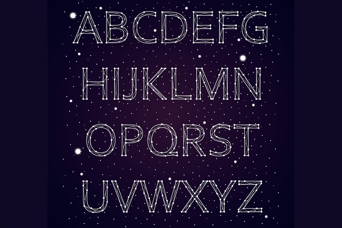 Font constellation vector preview 6