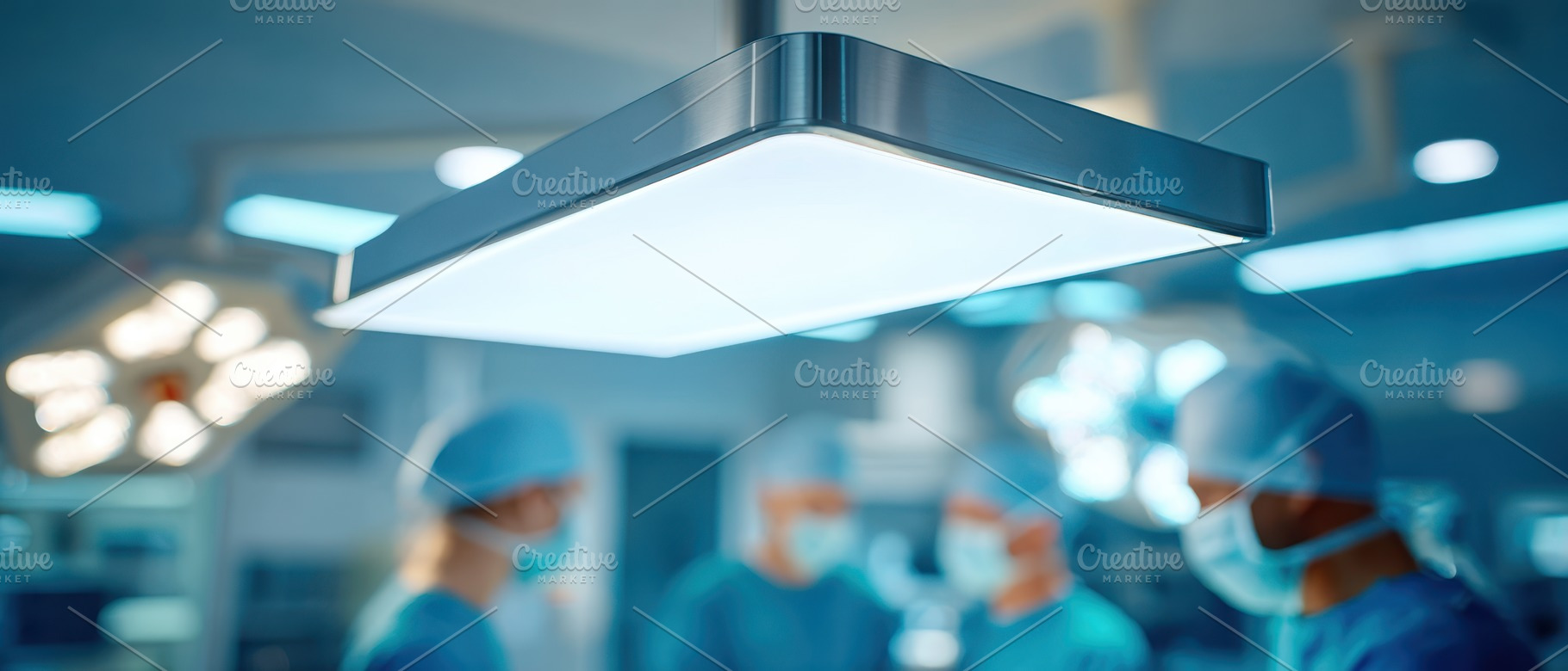 Modern surgical operating room with medical staff, a Health & Medical Photo by AlyaAnd