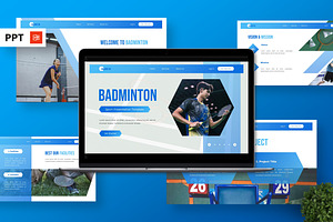 Badminton - Sport Powerpoint, a Presentation Template by Deepslide Studio