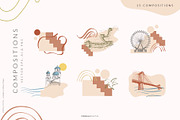 City Landmarks Destinations Abstract, a Decorative Illustration by Kaya Fonts (Thumbnail 4 of 17)