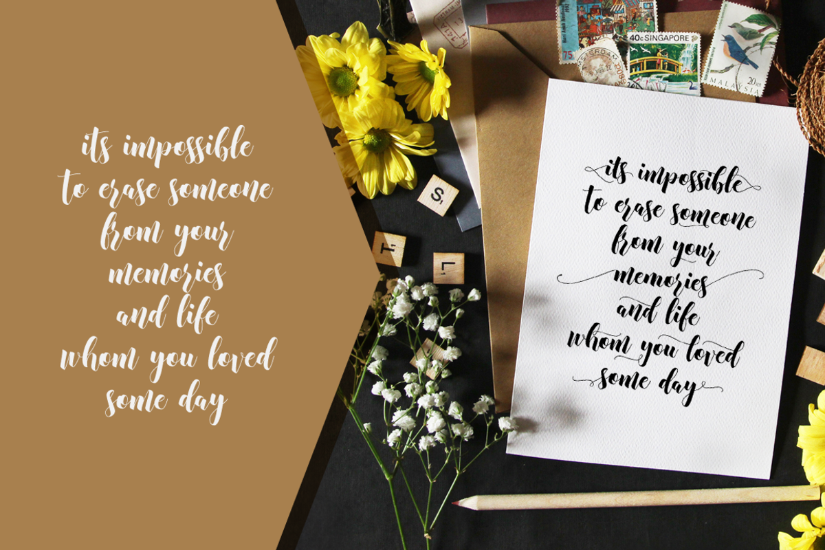 Glorydays Cursive Font preview 4