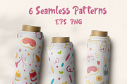 Girls in Pajamas Clipart & Patterns, an Object Graphic by PawLoveArt (Thumbnail 15 of 18)