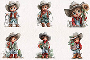 western-boy-clipart-bundle, a Seasonal Illustration by CreationArt (Thumbnail 3 of 7)