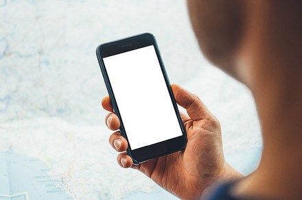 Pave the way with the map containing car, phone, and map