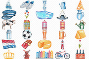 120 HOLLAND Icons PNG Ultra Bundle, an Illustration by LilyBoo Clipart (Thumbnail 5 of 5)