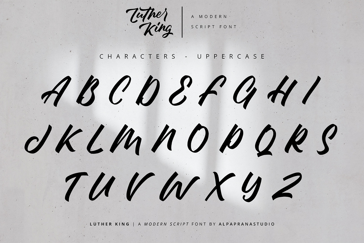 Luther King - Modern Script Font