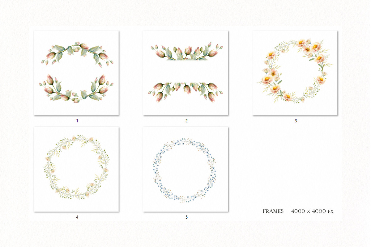 Spring Floral Nature Watercolor Set, a Decorative Illustration by NatalieArtsDenysenko (Photo 7 of 11)