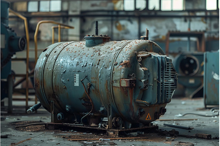 Old rusty industrial machine is, an Industrial Photo by Ylivdesign