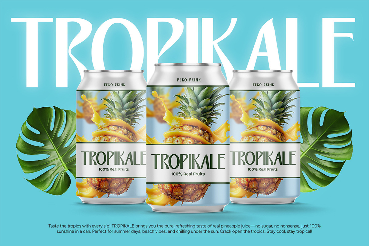 Tropical Maokai - Groovy Summer Font, a Sans Serif Font by Pekotype (Photo 11 of 14)