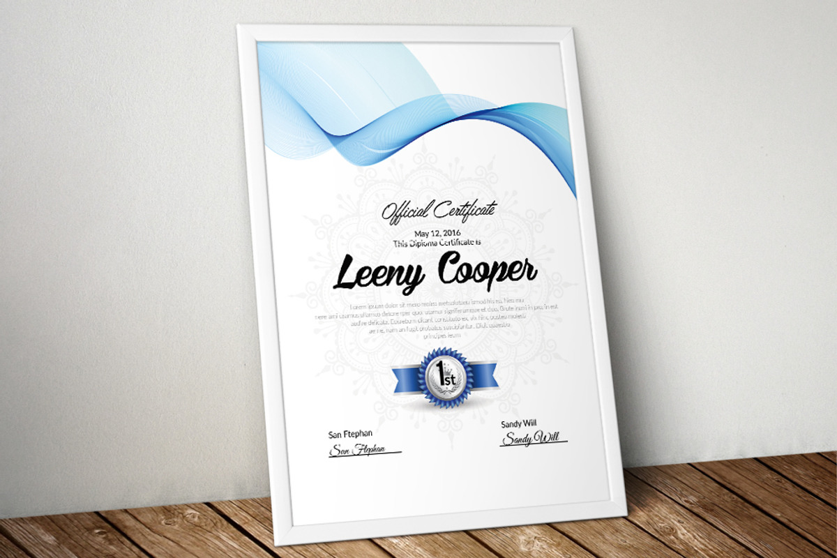 10 Minimal Certificates & Diplomas, a Stationery Template by Design Up (Photo 4 of 11)