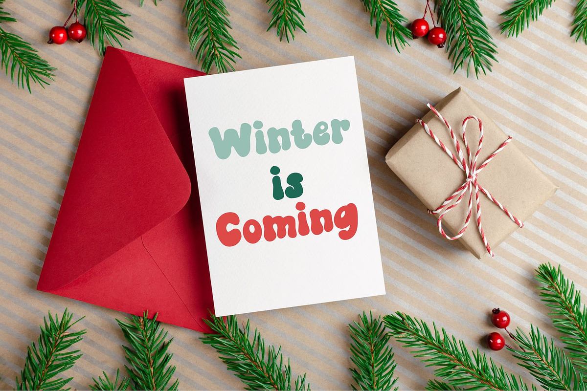 Retro Santa is a retro groovy font, a Script Font by Brown Cupple (Photo 4 of 9)