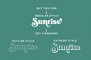 Sunrise - Haksen, a Serif Font by Haksen (Thumbnail 2 of 10)