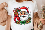Vintage Santa Gift Sack Flower PNG, a Seasonal Illustration by CrexoraLab (Thumbnail 4 of 4)