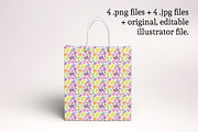 Spring - 4 floral patterns, a Pattern Graphic by birrddy (Thumbnail 4 of 4)