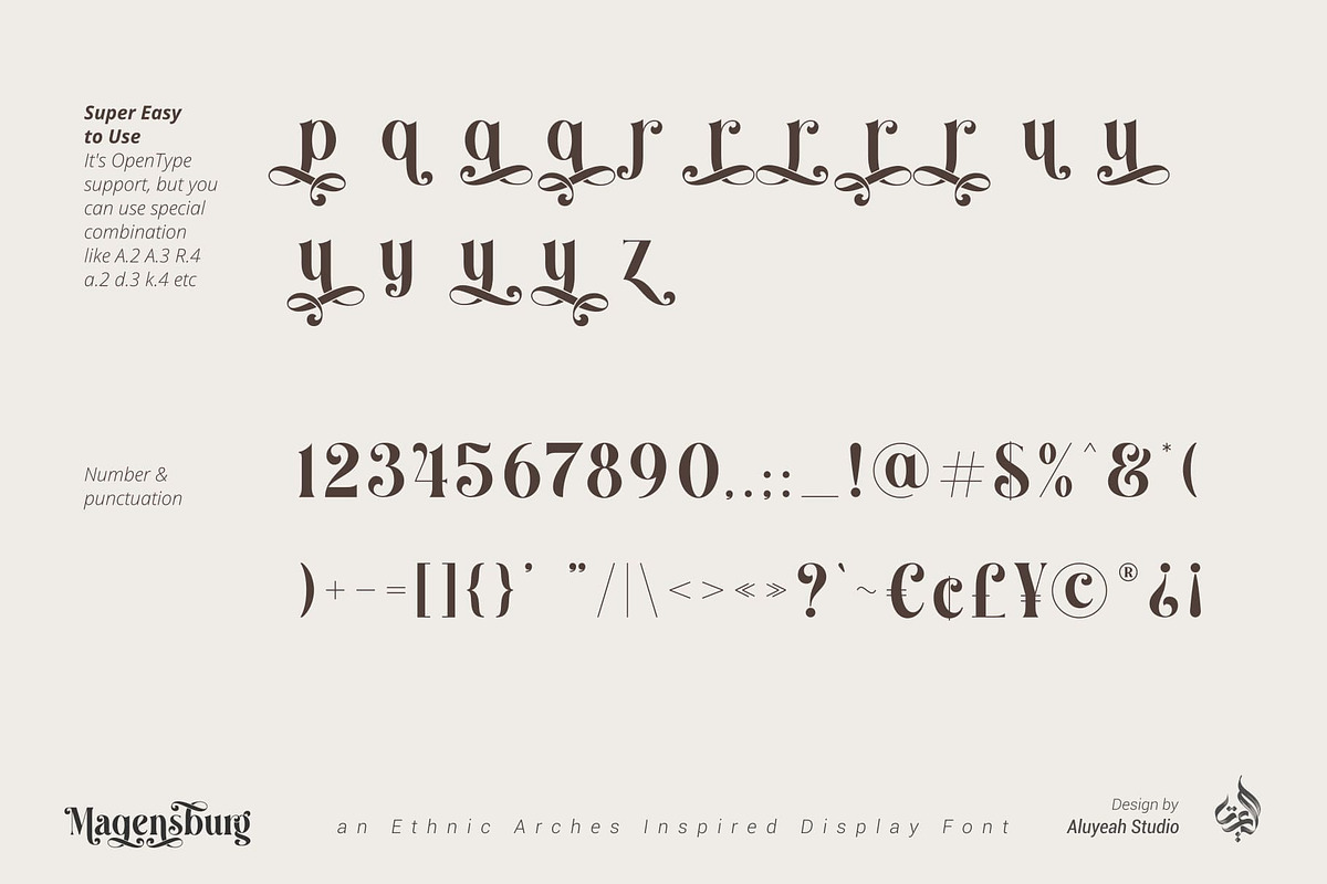 Magensburg | Modern Display Font, a Font by Aluyeah Studio (Photo 17 of 17)