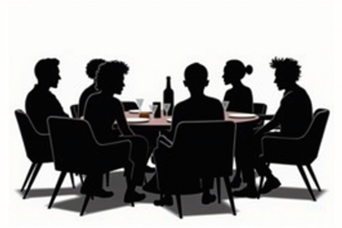 Dining People Silhouette Set, an Illustration by Designs_River (Photo 6 of 9)