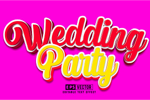 Wedding Vector 3D Editable Text