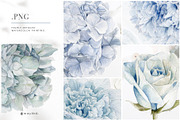 Dusty Blue Watercolor Flower Graphic, an Illustration by May • SHO (Thumbnail 5 of 16)