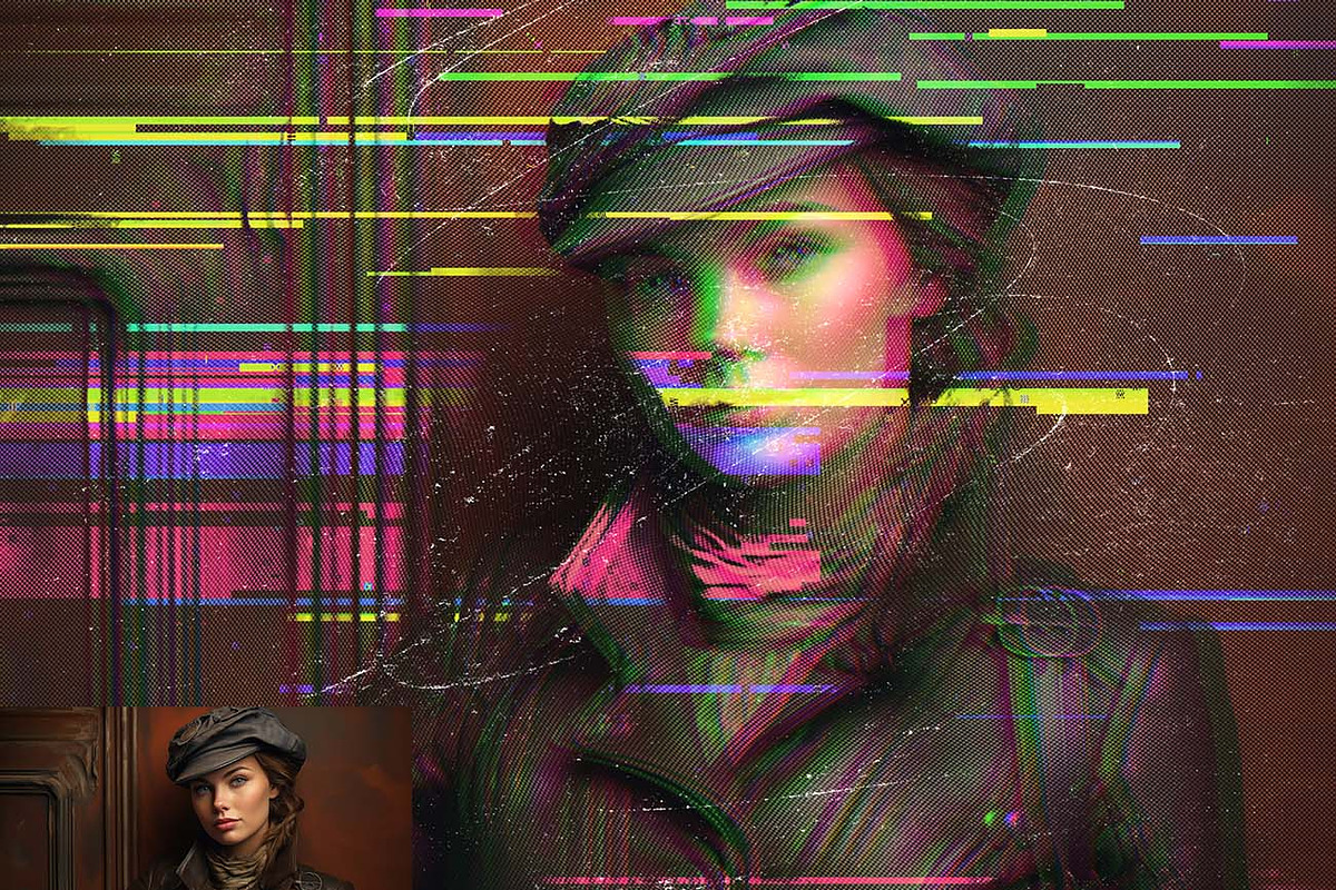 90s Retro VHS Glitch Photoshop, an Action Add-On by Studio Retouch (Photo 8 of 12)