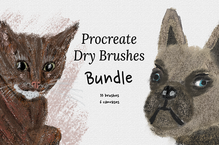 Procreate Dry Brushes | BUNDLE, a Brush Add-On by Brush Moment