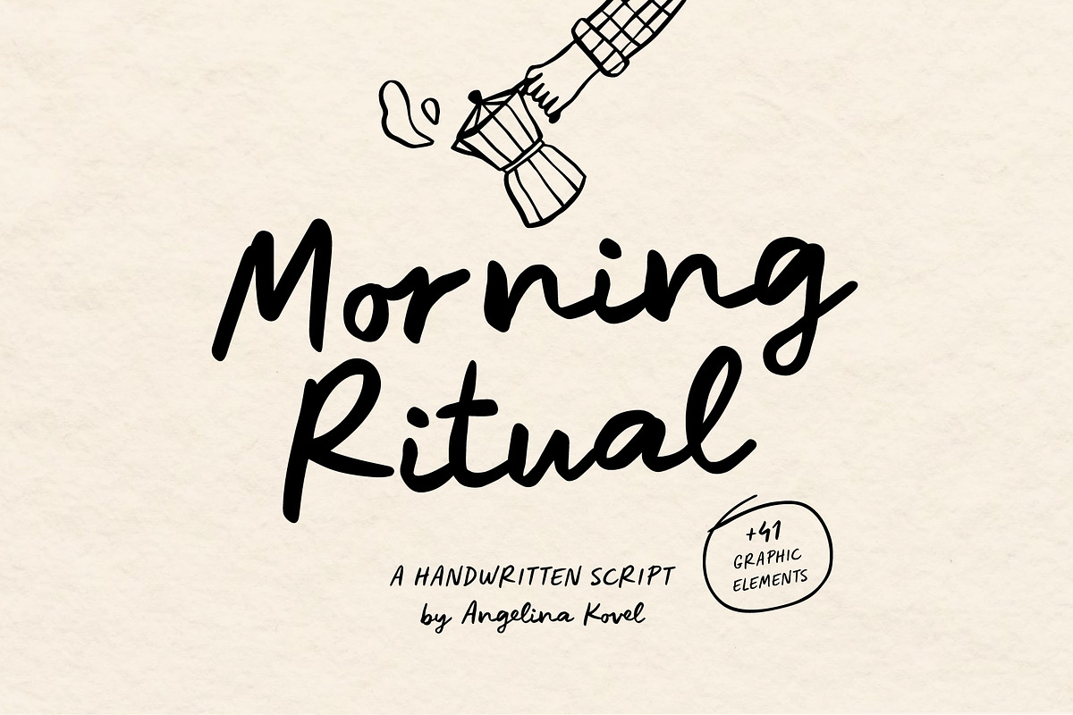 Morning Ritual | Script font, a Script Font by AngelinaKovel (Photo 1 of 12)
