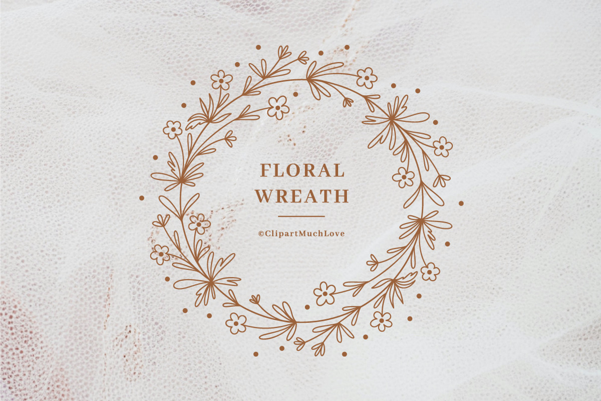 Floral wreath svg, Wildflower wreath, an Illustration by ClipartMuchLove (Photo 2 of 7)