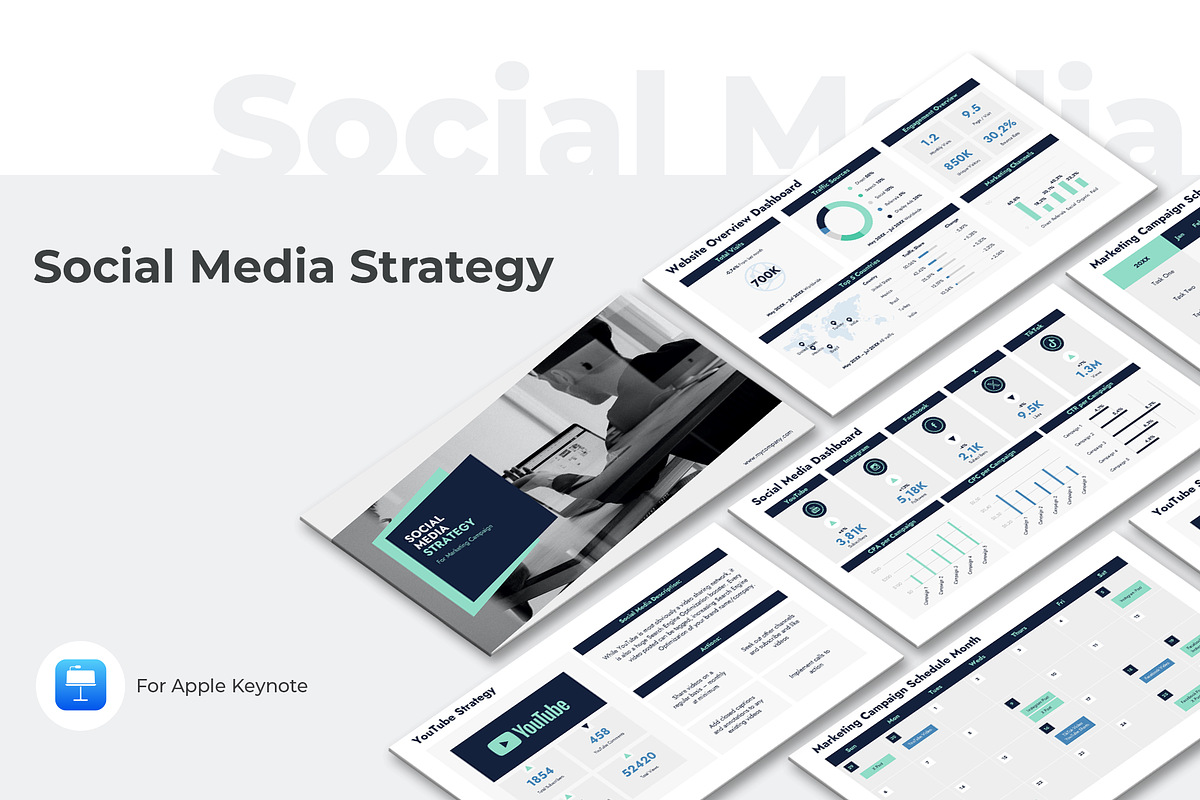 Social Media Strategy Keynote, a Presentation Template by JetzTemplates (Photo 1 of 4)