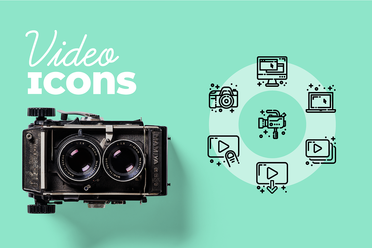 Audio & Video Line Art Icon Set, an Icon by C.Gordon Illustration (Photo 4 of 4)