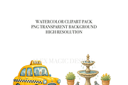 City Clipart Set, a Decorative Illustration by Pati Charm Studio (Thumbnail 5 of 8)