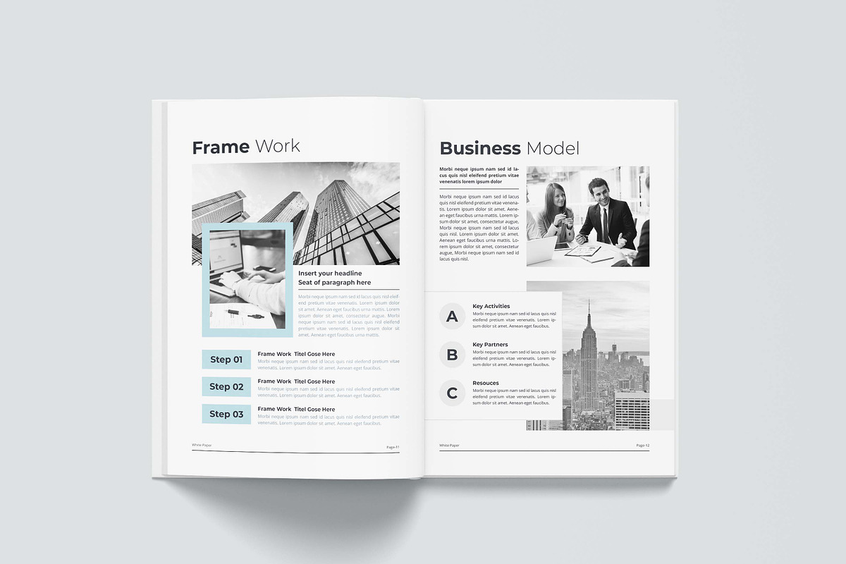 White Paper | MS Word & Canva, a Brochure Template by obayes (Photo 11 of 17)
