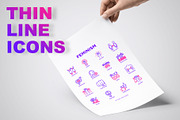 Feminism | 16 Thin Line Icons Set, an Outline Icon by Alex Blogoodf (Thumbnail 3 of 11)