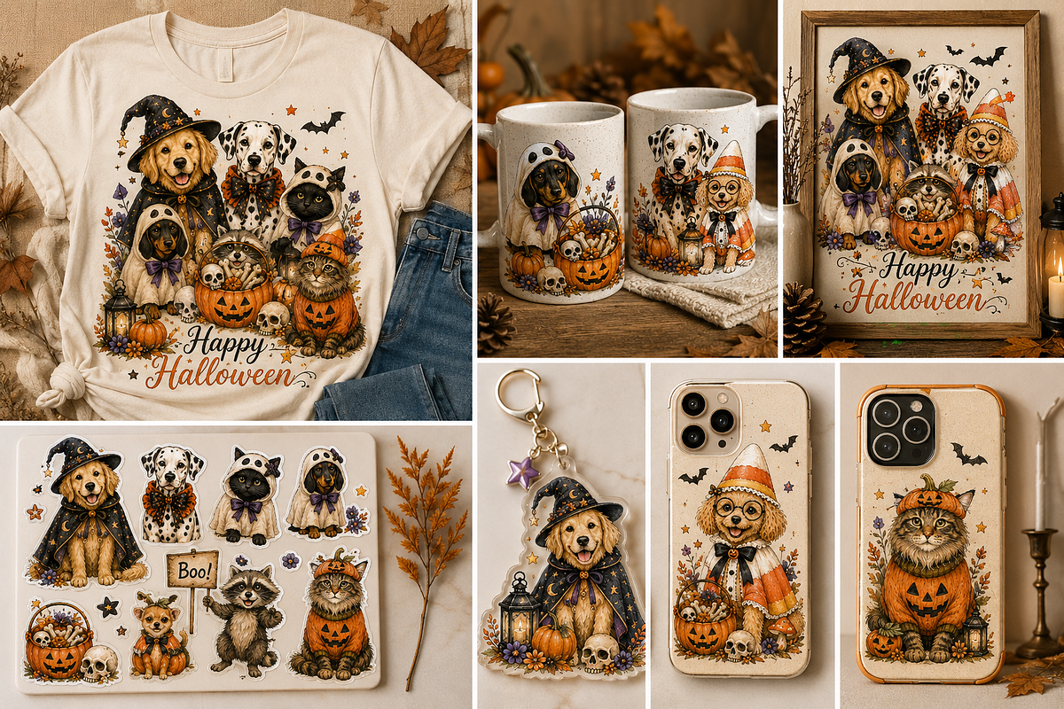 Halloween Pet Costume Clipart Bundle, an Object Graphic by Daisy Design (Photo 2 of 8)