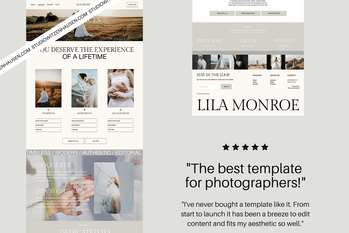 Photography Squarespace 7.1 Template, a Templates & Theme by Studio Witzenhausen (Photo 5 of 11)