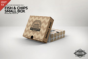 Small Fish and Chips Box Mockup, a Packaging Mockup by INCDesign (Thumbnail 1 of 6)