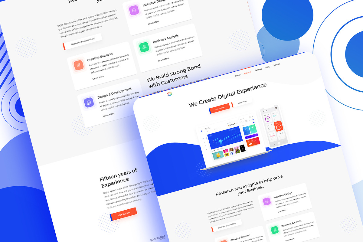 Digital Agency Landing Page, a Landing Page Template by Sujun Baidyaa (Photo 3 of 4)